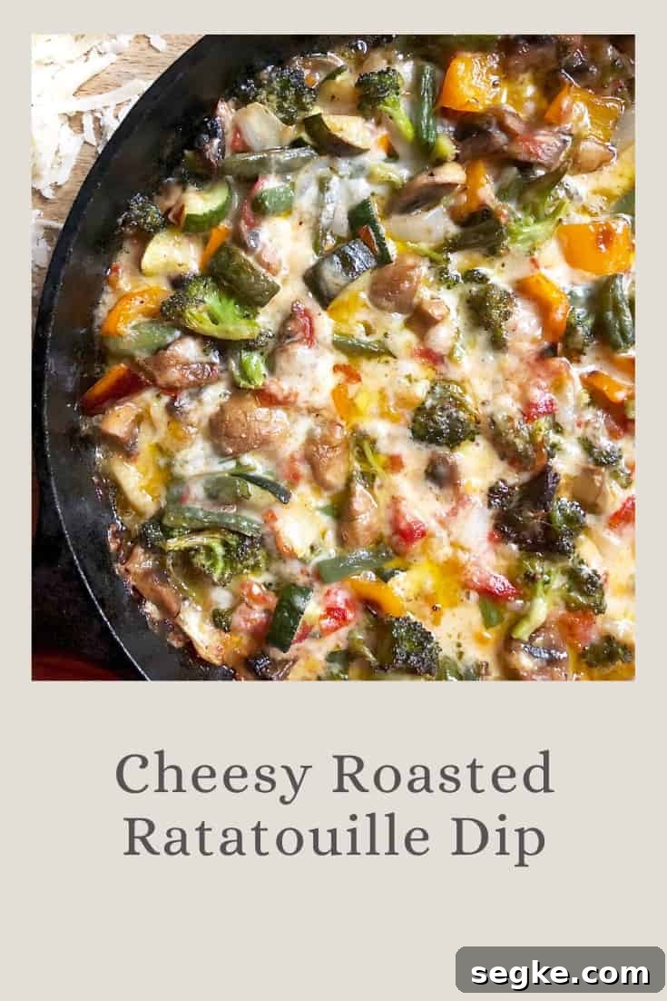Cheesy roasted ratatouille dip