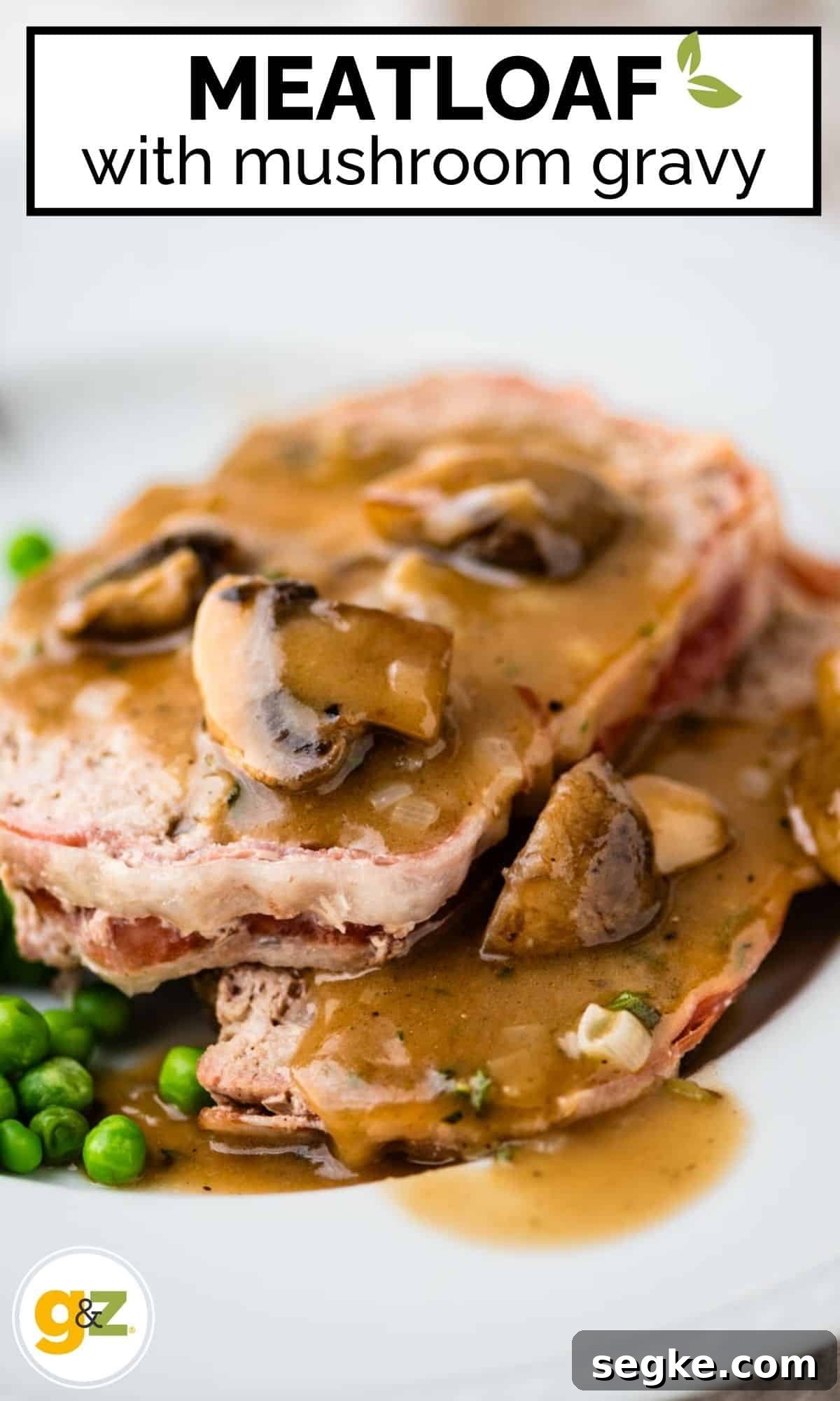 Oven Baked Meatloaf with Creamy Mushroom Gravy 9 A Pinterest Pin