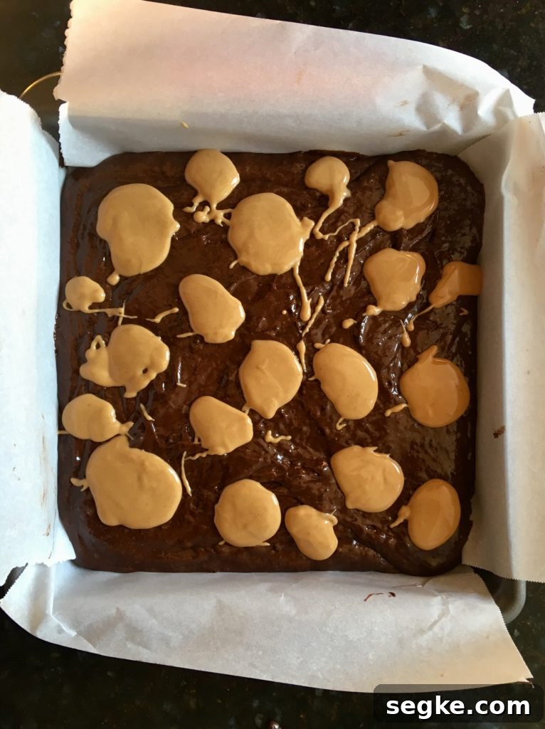 chocolate banana peanut butter brownies