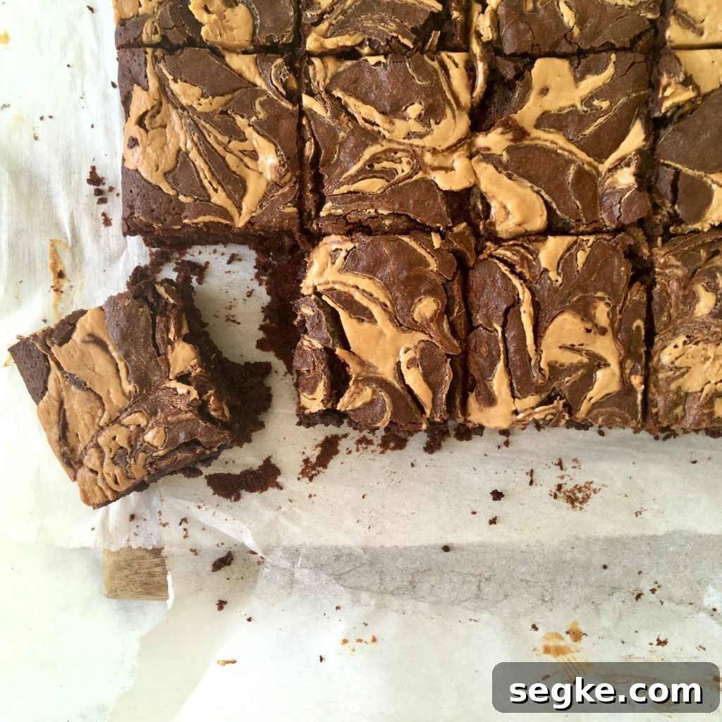 chocolate banana peanut butter brownies