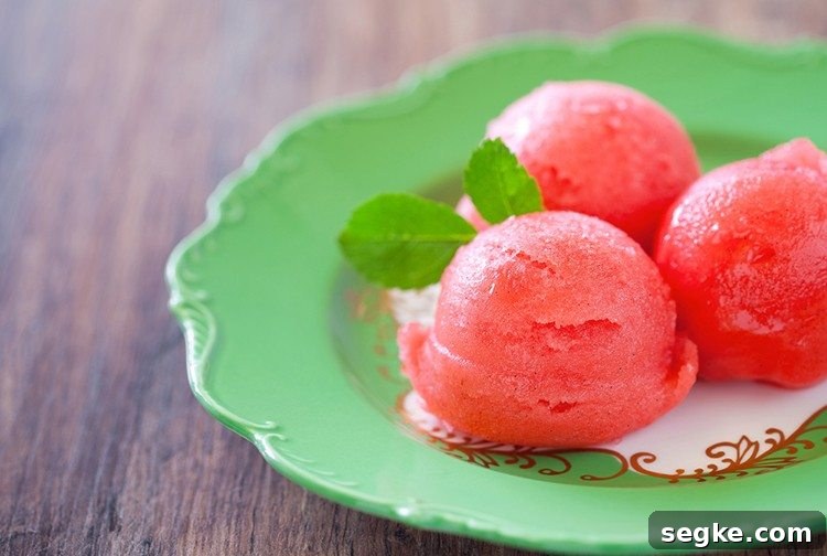 7 Desserts Under 100 Calories to Satisfy Your Sweet Tooth 5 Skinny Watermelon Sorbet