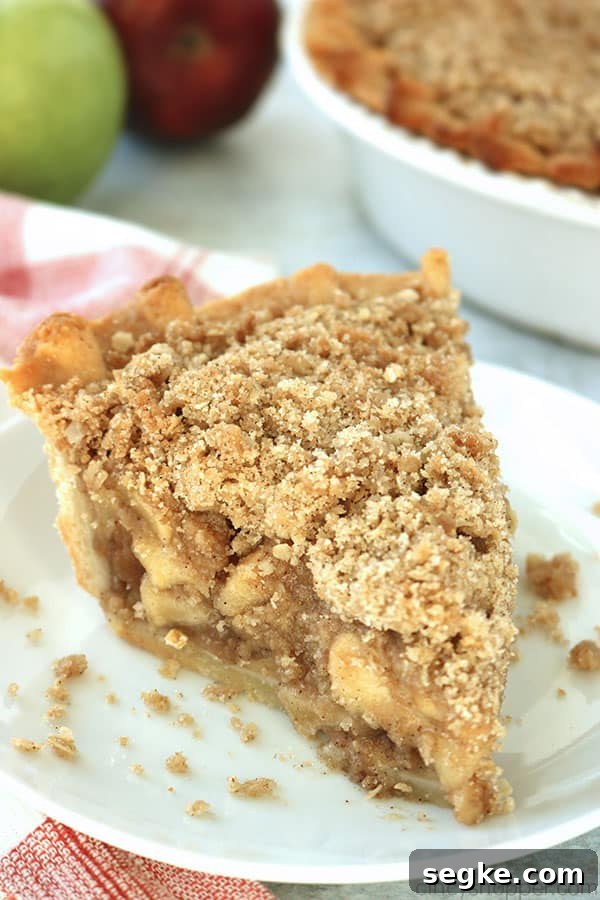 Slice of Dutch Apple Pie.