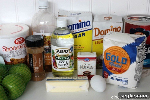 Ingredients for making Dutch Apple Pie