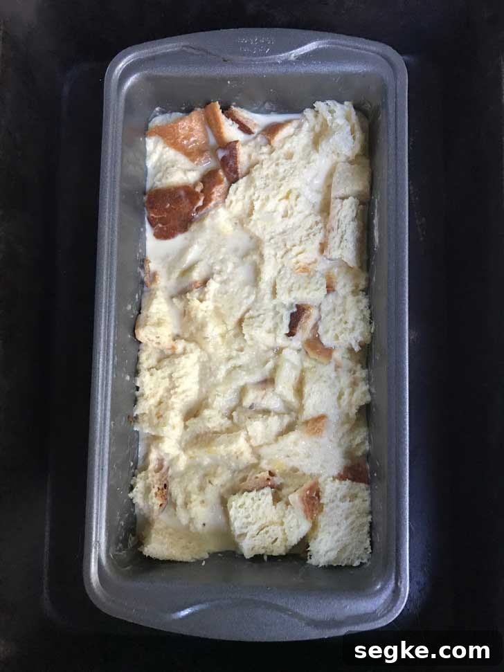 loaf pan bread pudding