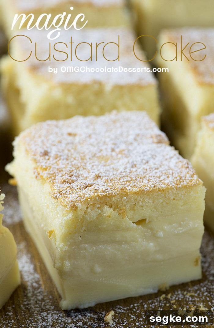 One-Bowl Banana Magic Cake Recipe 5 Big piece of Vanilla Magic Custard Cake.