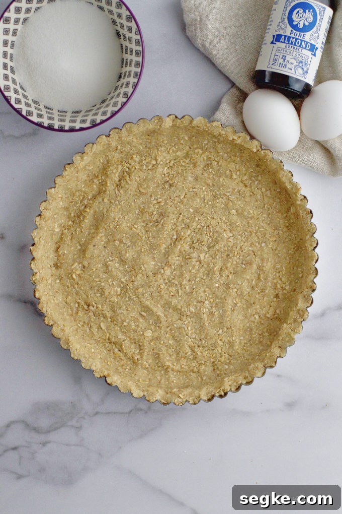 unfilled almond oat tart crust