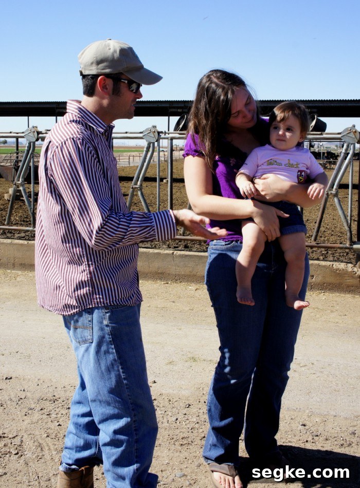 How Milk Is Made: From Cows to Cartons 10 Wes Kerr and his wife and daughter at Kerr Dairy Farm in Arizona