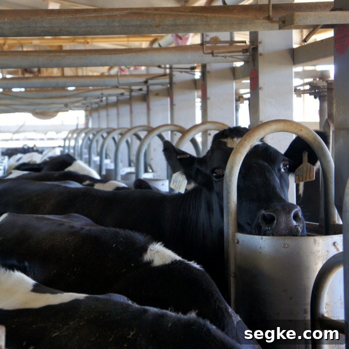 How Milk Is Made: From Cows to Cartons 5 Cows in their milking stalls at Kerr Dairy