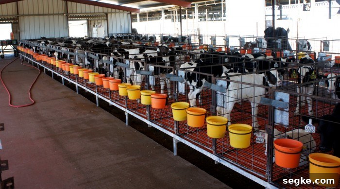 How Milk Is Made: From Cows to Cartons 8 Baby cows at Kerr Dairy Farm in Arizona