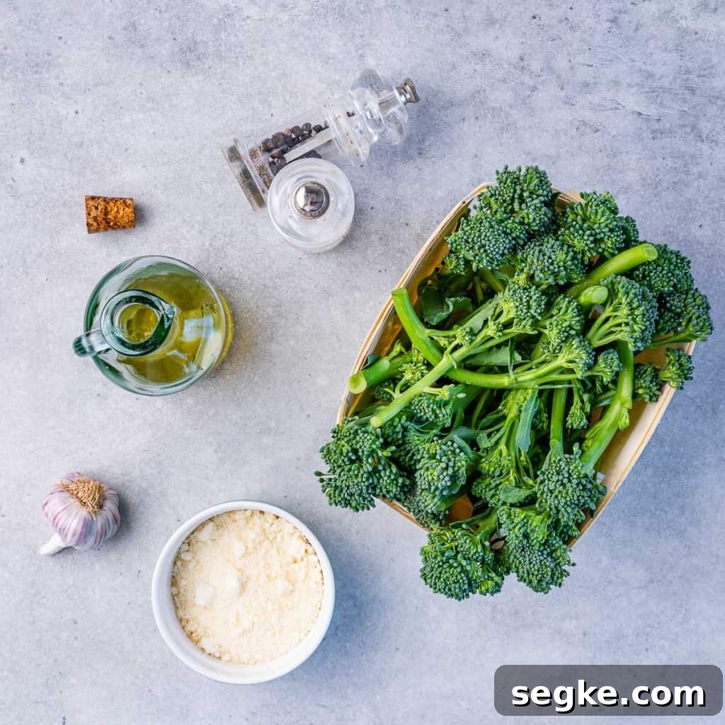 ingredients to make roasted broccolini