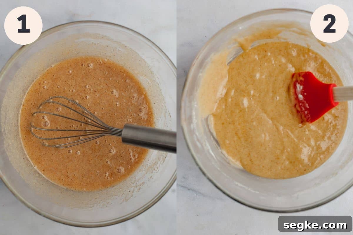steps 1 and 2 to make carrot cupcakes.