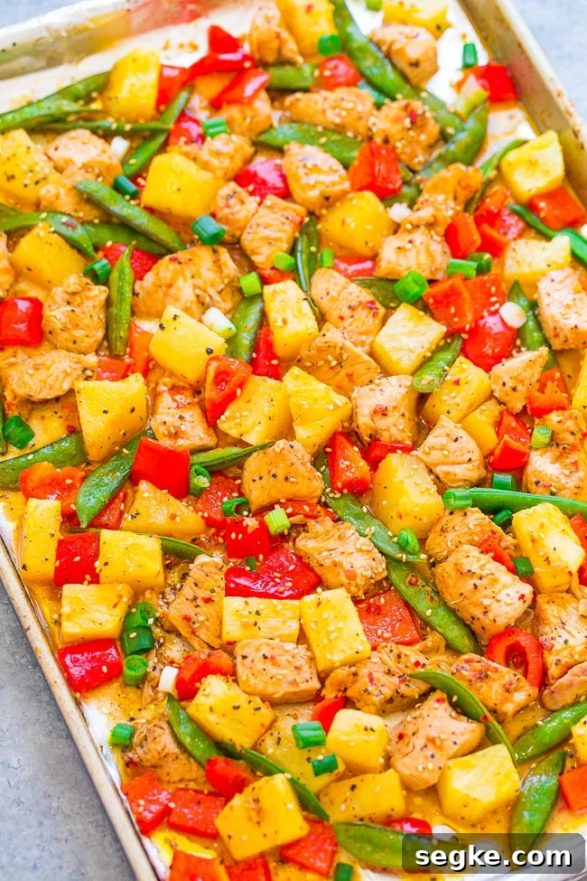 Sheet Pan Chicken with Roasted Sweet Potatoes 15 15-Minute Sheet Pan Teriyaki Chicken and Pineapple.