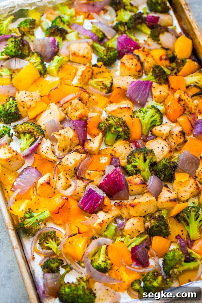 Sheet Pan Chicken with Roasted Sweet Potatoes 16 Sheet Pan Skinny Lemon Pepper Chicken and Vegetables.