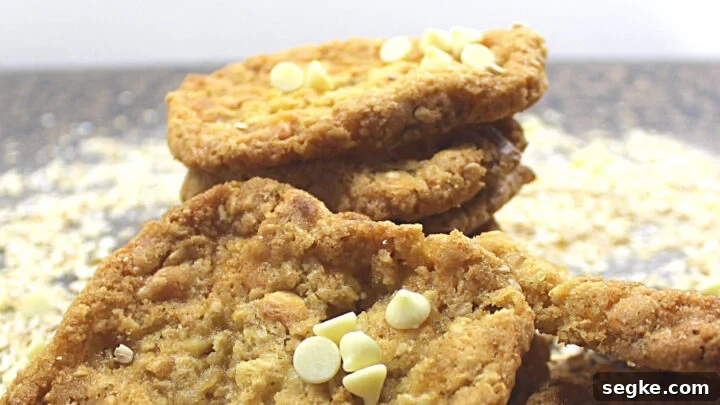 Chewy White Chocolate Oatmeal Cookies