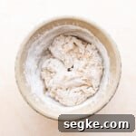 elephant ears pastry dough in a ceramic bowl.