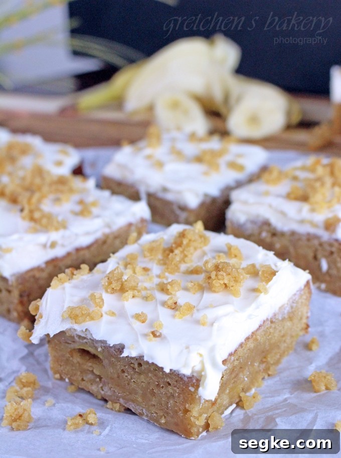 Butterscotch Banana Blondies ~ Vegan
