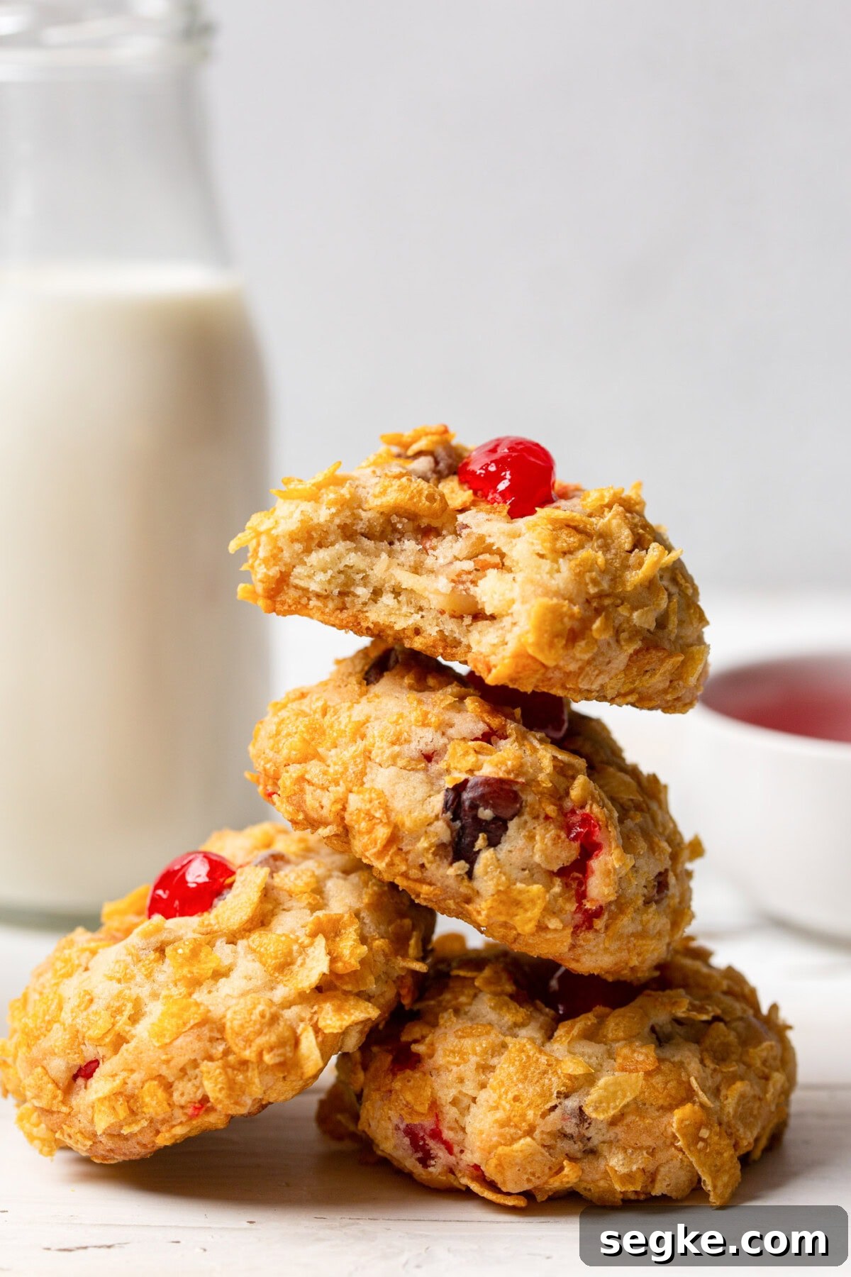 stacked Cherry Wink Cookies