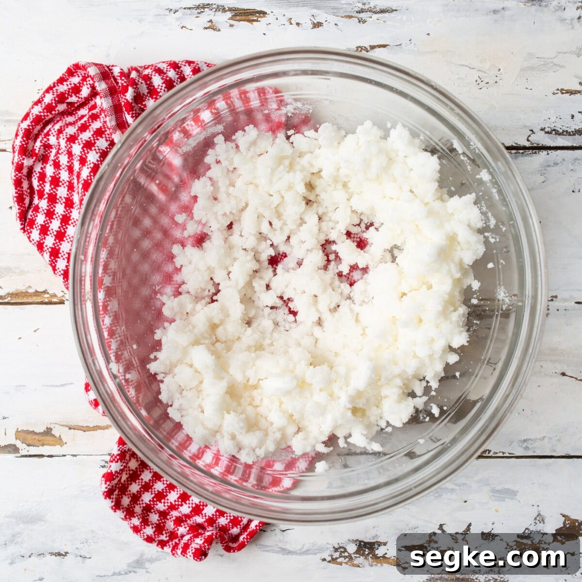 shortening and sugar mixture in a bowl