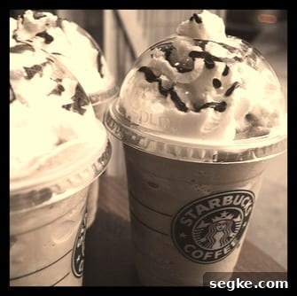 Walked into town after school and got Mocha Chip Fraps. Sooo good!