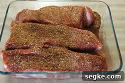 ribs with rub on them