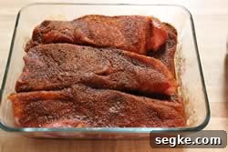 Ribs after marinating overnight