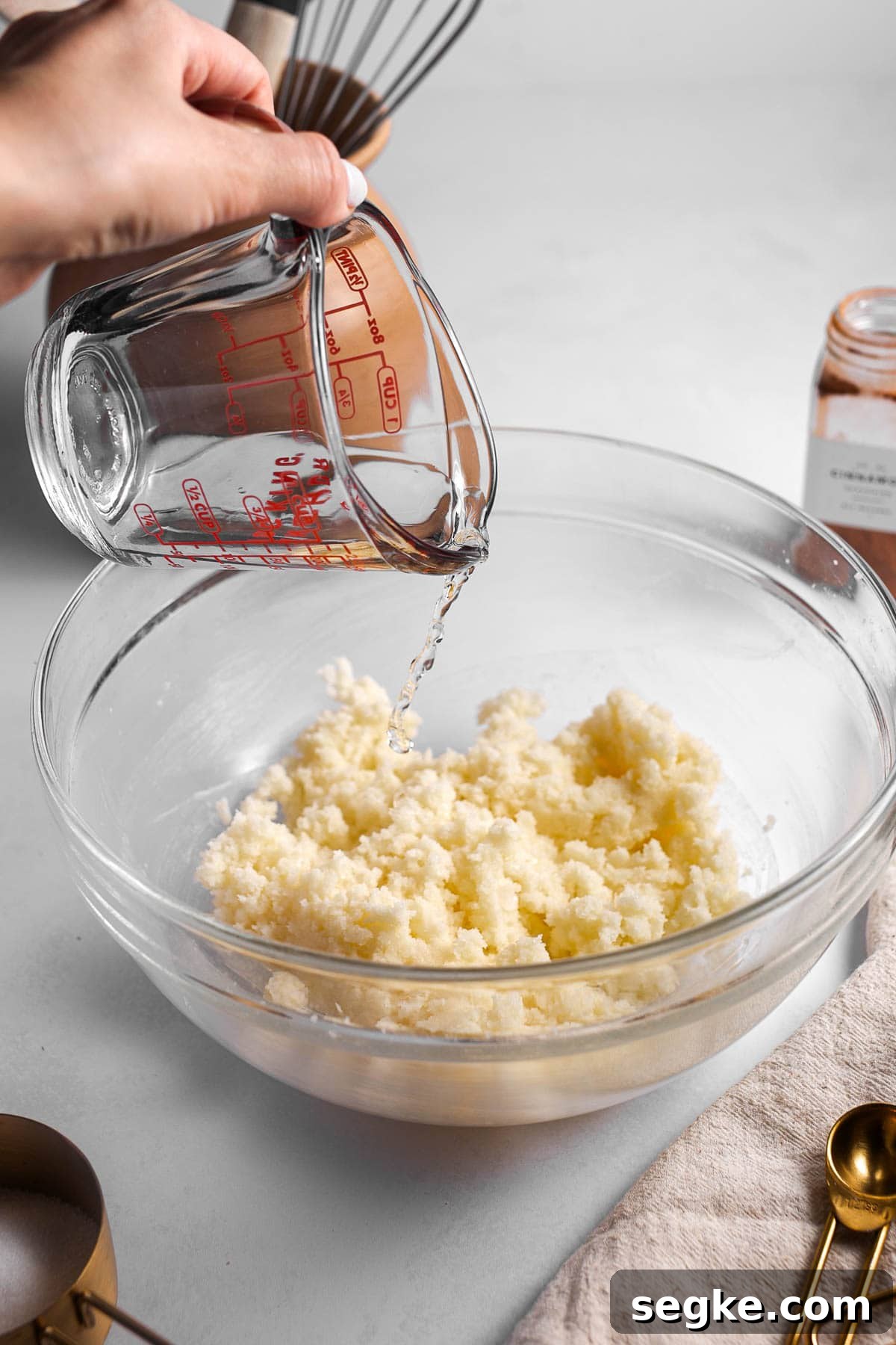 Butter and sugar creamed together