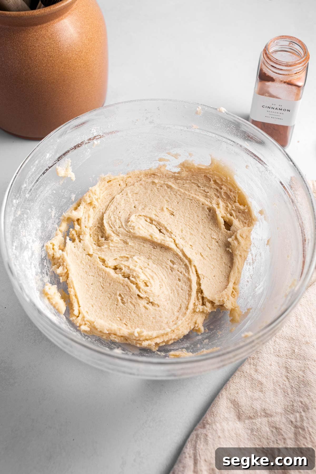 Dry ingredients added to mixer