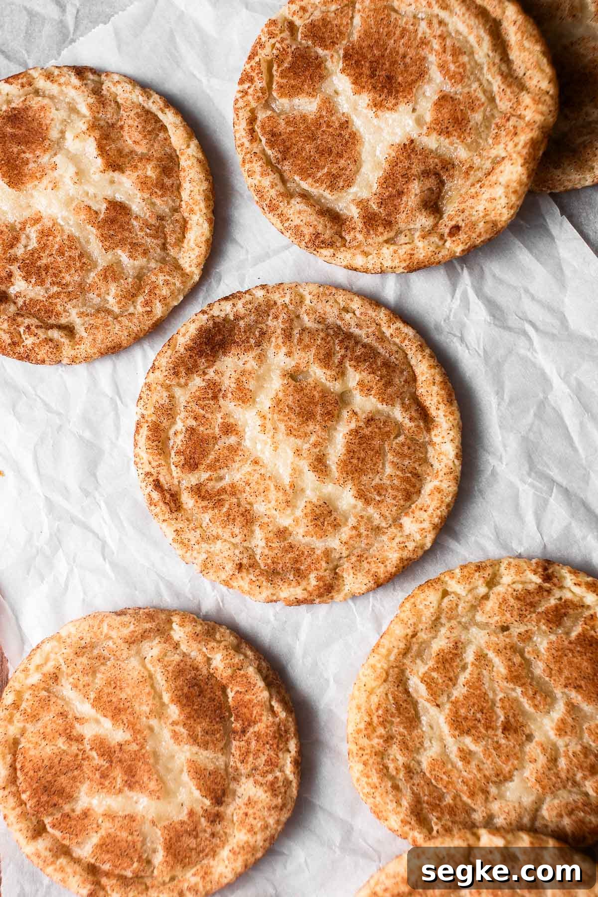 Freshly baked eggless snickerdoodles