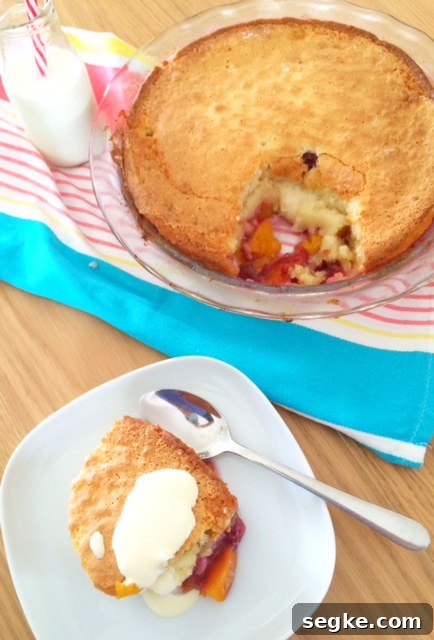 Peach and Raspberry Cobbler