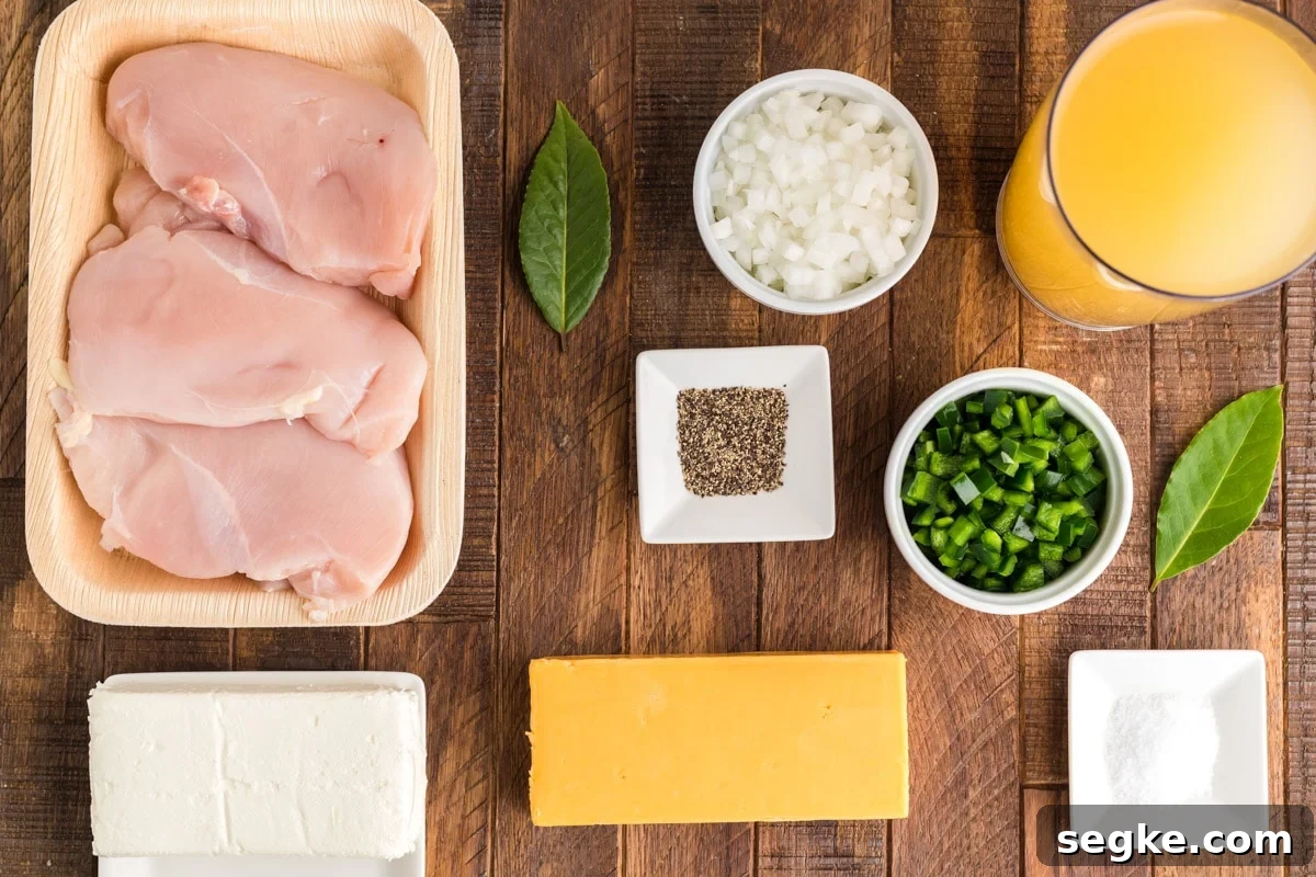 ingredients for chicken chile relleno soup