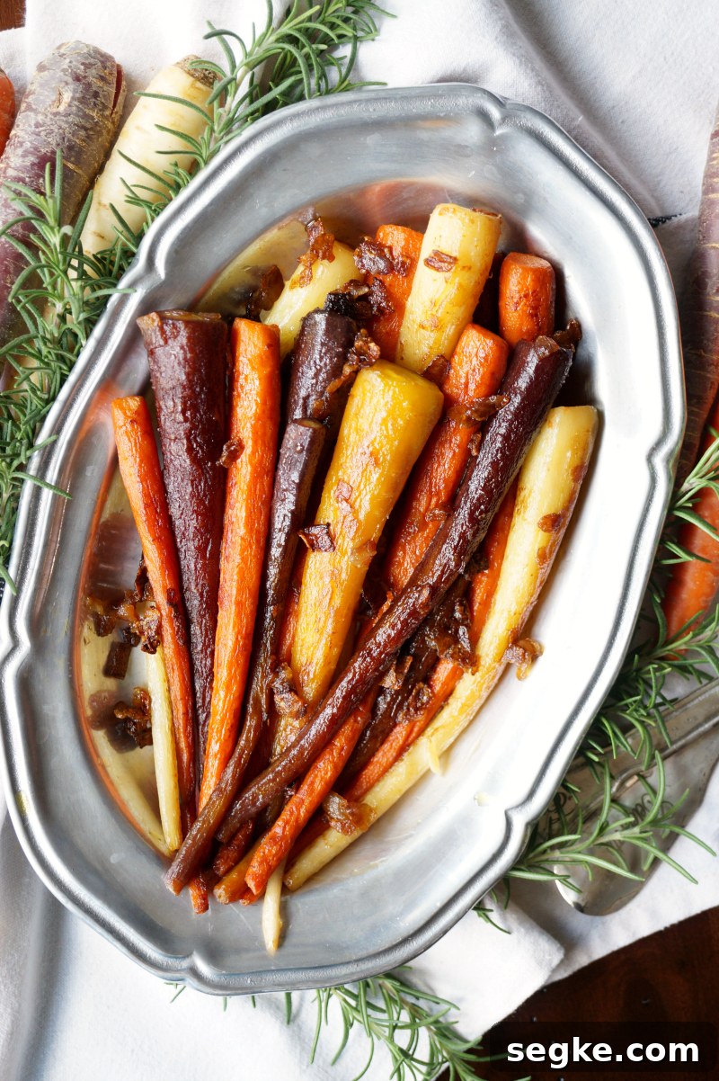 stovetop rainbow carrots with caramelized onions | The Baking Fairy