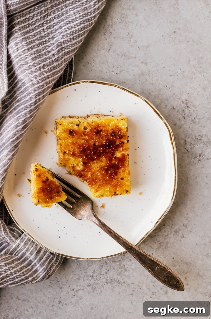 Super citrusy bruleed lemon bars with a crisp bruleed topping. The perfect easy and cozy treat