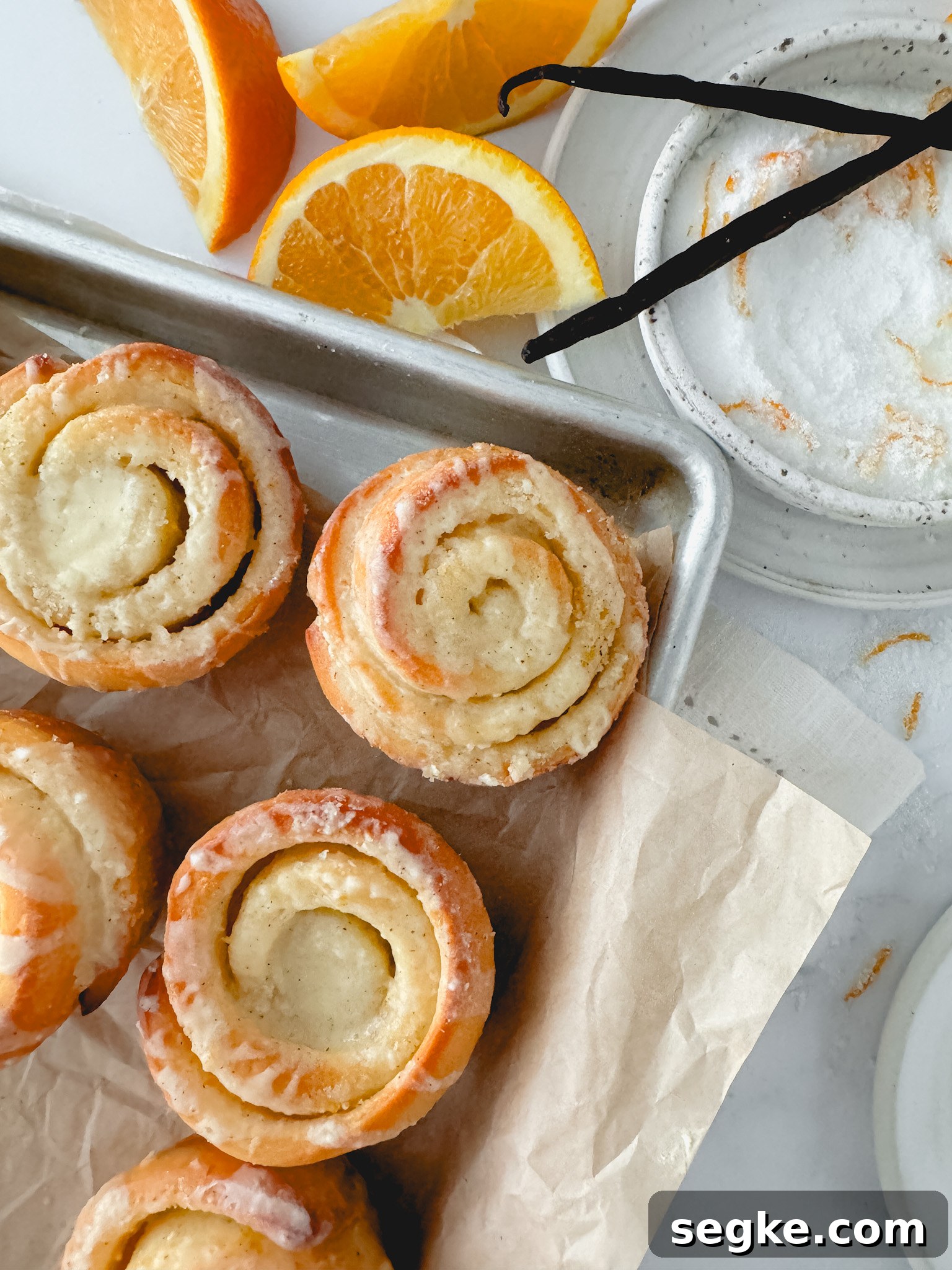 Homemade Vanilla Orange Brioche Rolls Recipe 4 Glazed Orange Brioche Rolls