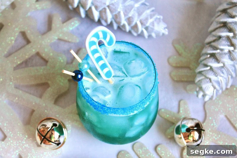 christmas drinks with blue curacao