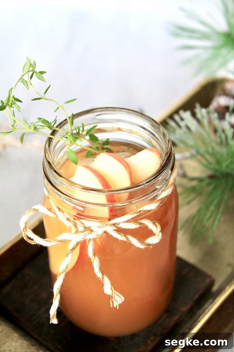 topping apple brandy fizz