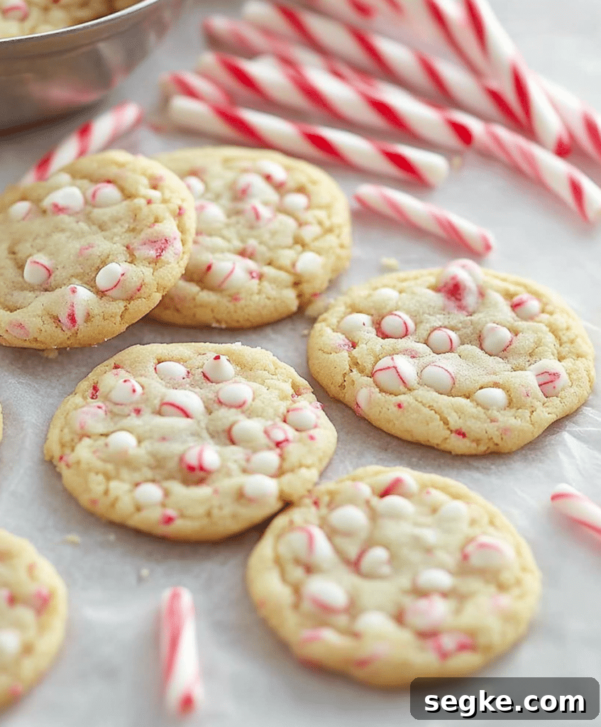 White Chocolate Peppermint Cookies