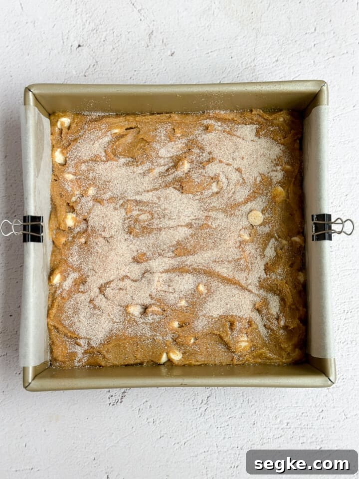 Gingerbread Blondies Recipe: Molasses-Spiced Chewy Bars 5 gingerbread blondies before baking.