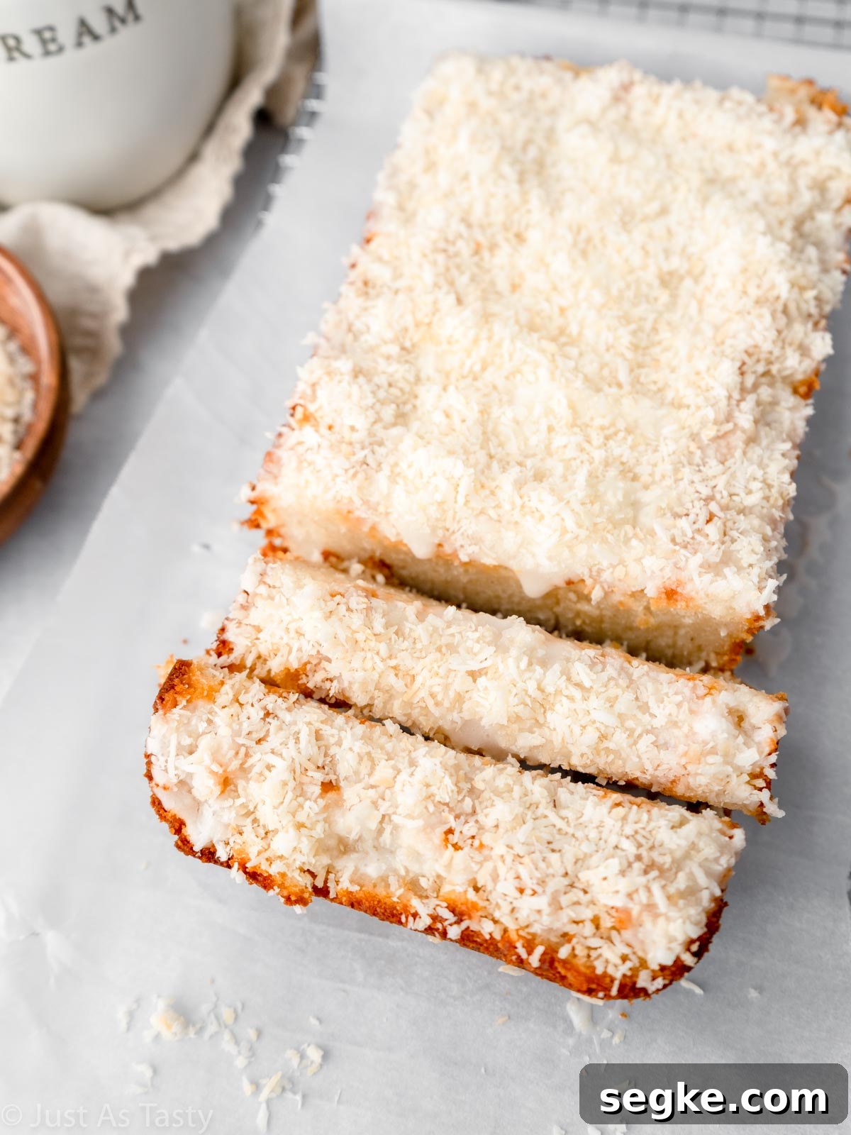 Moist Gluten-Free Coconut Cake Recipe 2 Sliced coconut pound cake