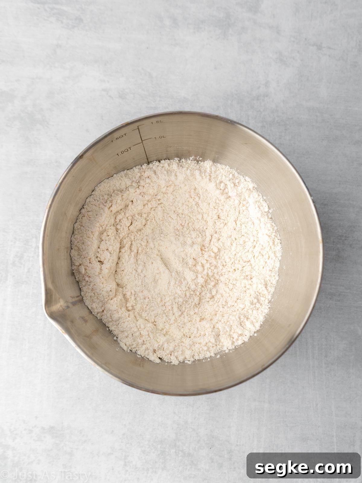 Moist Gluten-Free Coconut Cake Recipe 4 Dry ingredients in a bowl.