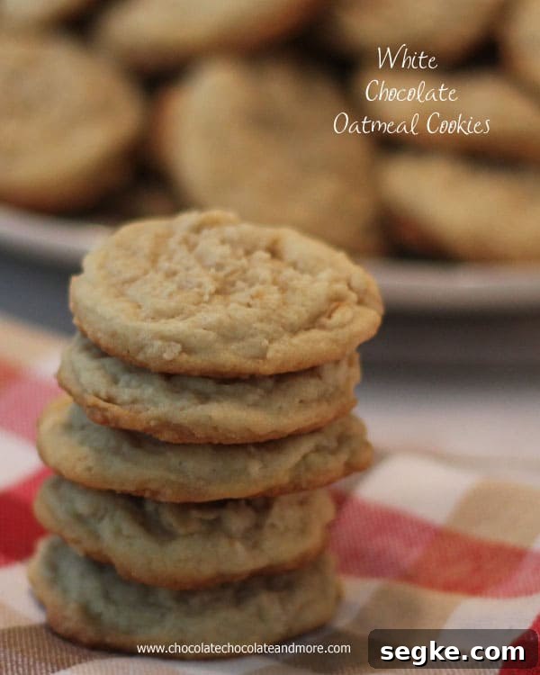White Chocolate Oatmeal Cookies close-up