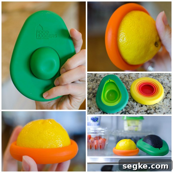 Food Huggers silicone produce wrappers