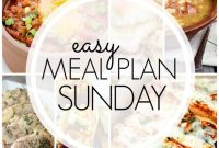Week 68: Sunday Meal Plan, Menu and Recipes