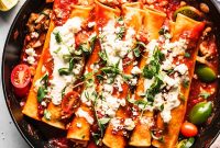 Cheesy Vegetarian Enchiladas with Roasted Vegetables