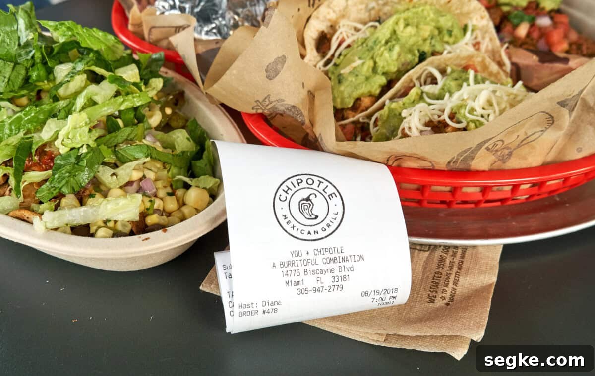 Is Chipotle Closing? Latest News and Store Updates 2 Chipotle Mexican grill order with reciept