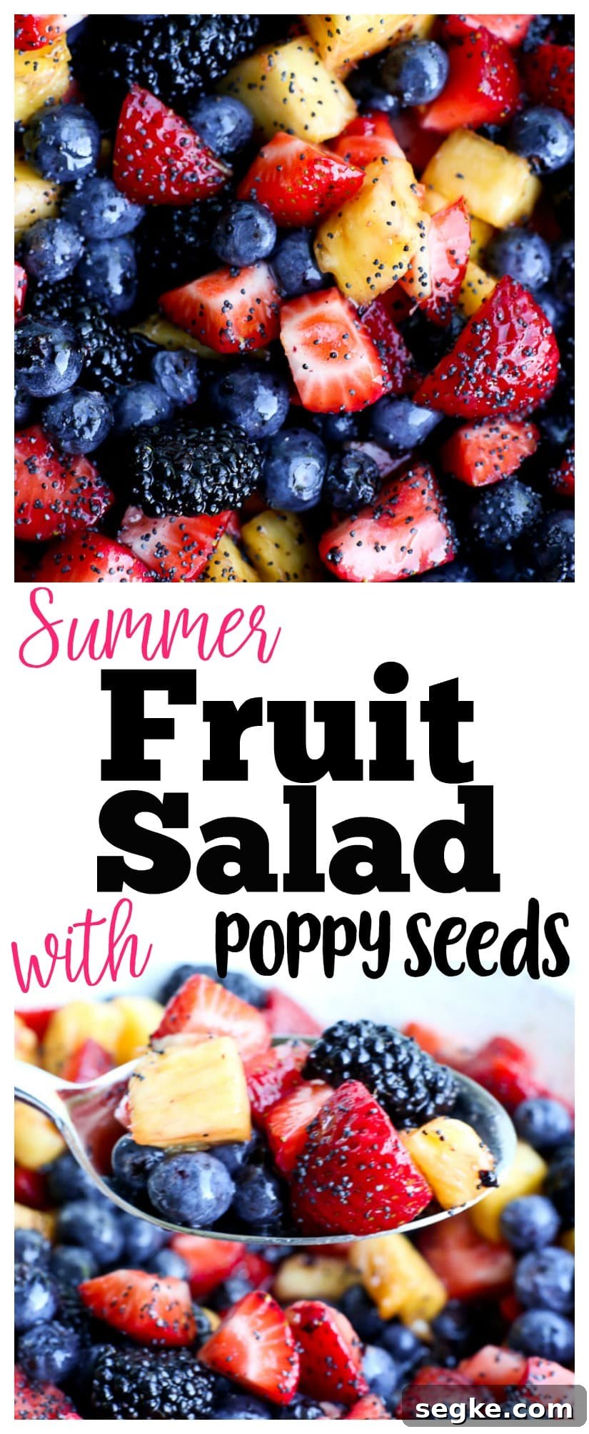 summer fruit salad recipe | poppy seeds | honey lime dressing | gluten-free | healthy recipe | pot-luck recipe