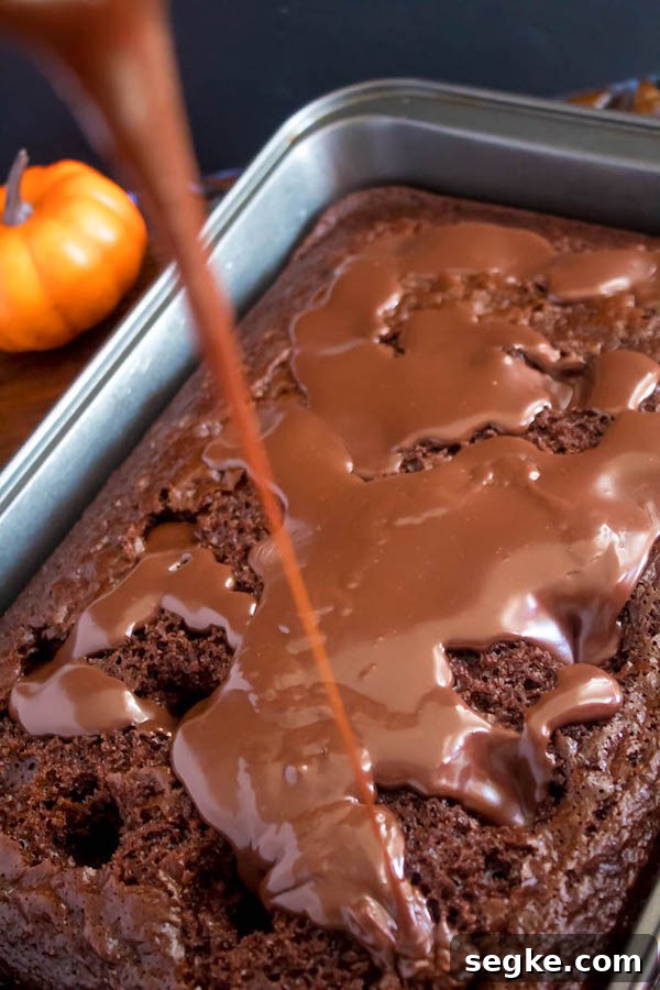 Finished Pumpkin Patch Poke Cake