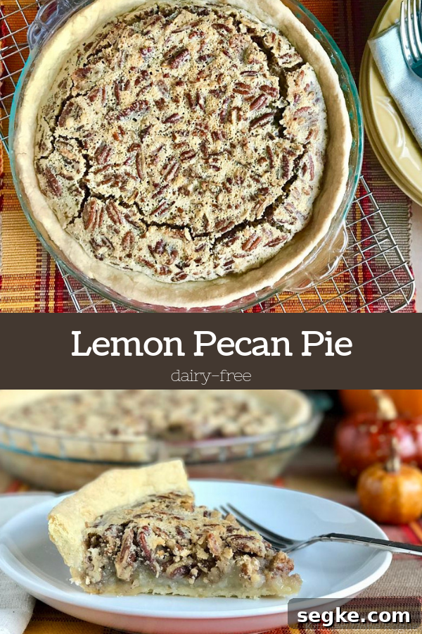 Zesty Dairy-Free Lemon Pecan Pie 4 dairy-free lemon pecan pie