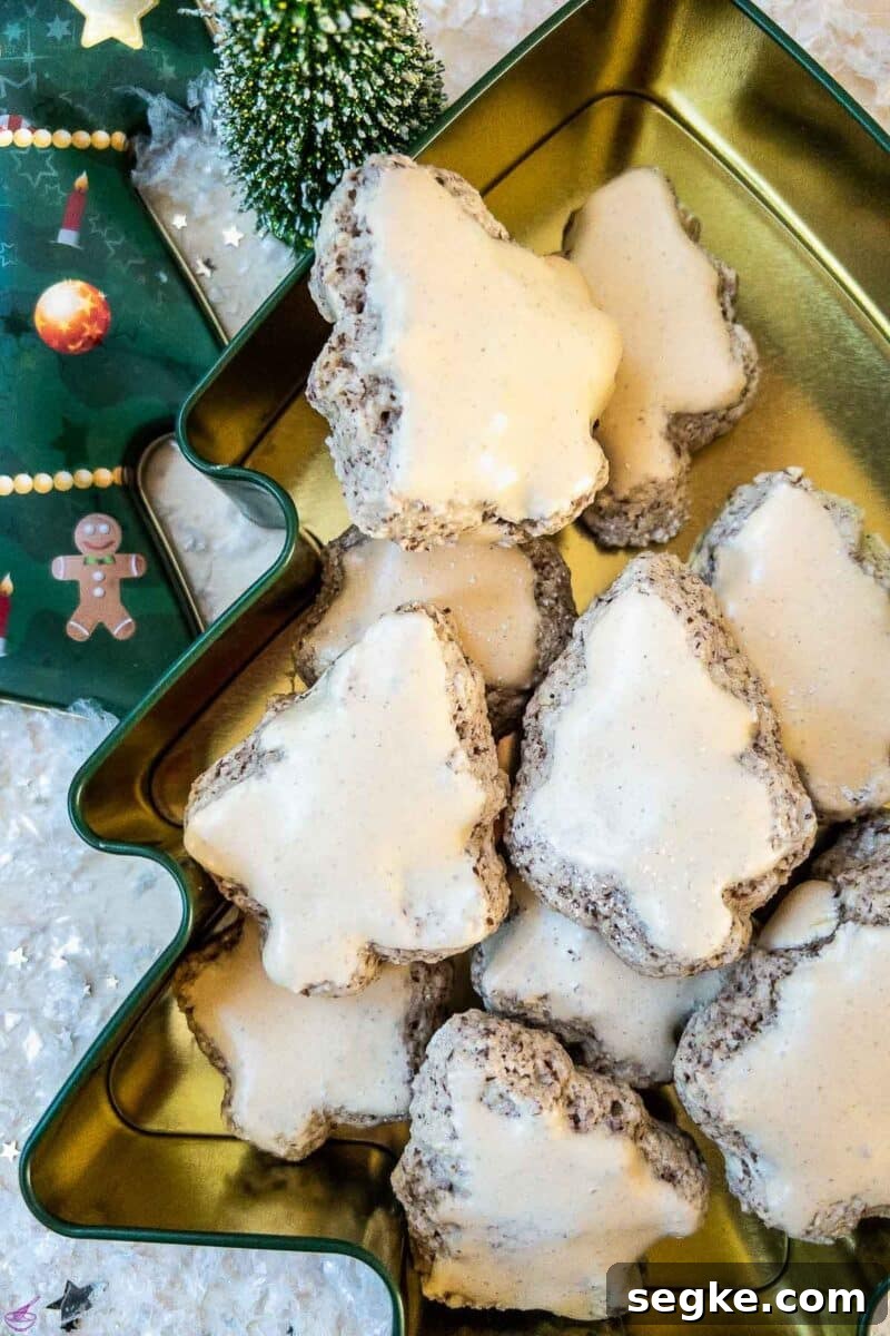 Zimtsterne: German Cinnamon Star Cookies Recipe 2 Ready to eat cinnamon stars.
