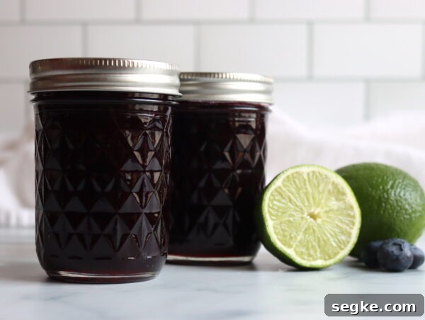 Homemade Blueberry Lime Jelly: Fresh Citrus Preserves 6 Blueberry Lime Jam