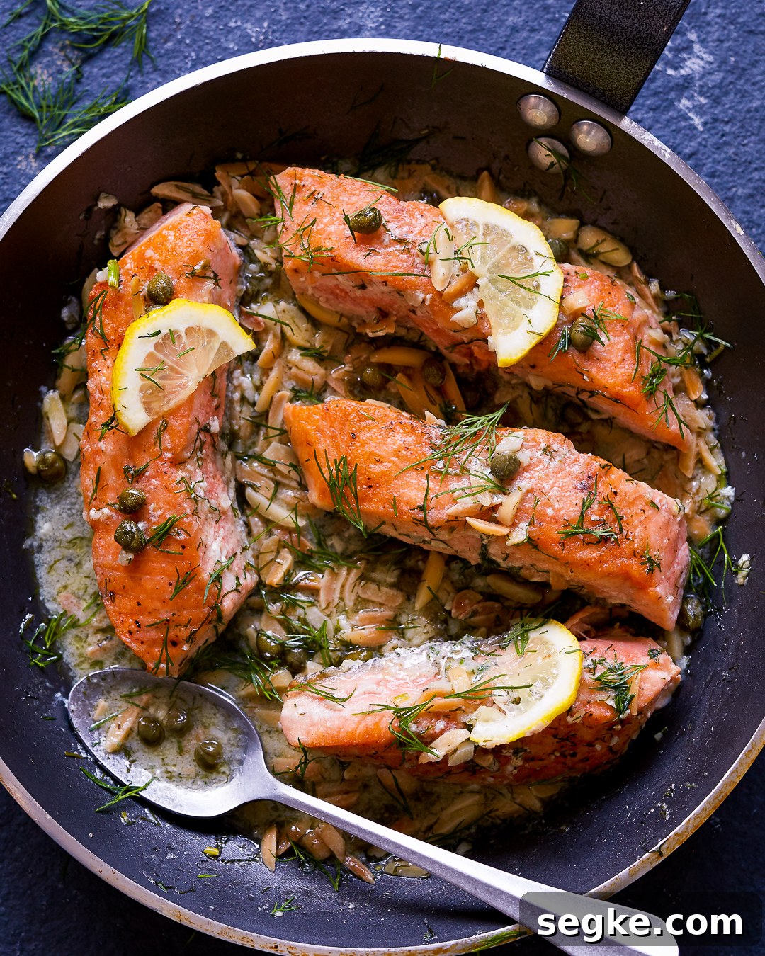 Whole30 Salmon Almond Caper Sauce Paleo Primal Gourmet Easy 15 Minute Dinner Recipe